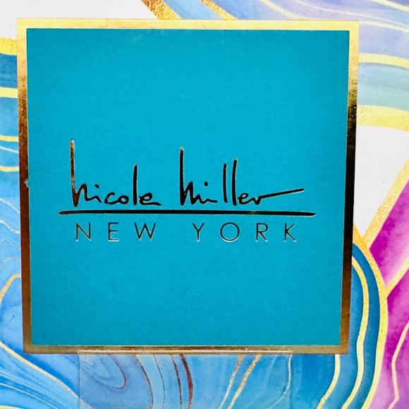 Nicole Miller New York Boho Faux Leather Floral Earrings - New in Box - Picture 7 of 7